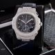 Japan Grade Patek Philippe Nautilus Diamonds Watches Gray Leather Strap (5)_th.jpg